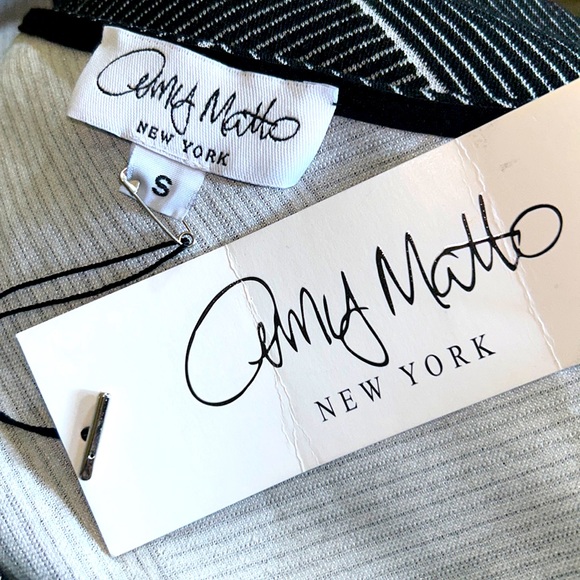 NWT⭐️AMY MATTO New York🍂Black & White Dress🍁3/4 Sleeves🍃Size Small🌻 - Picture 2 of 8